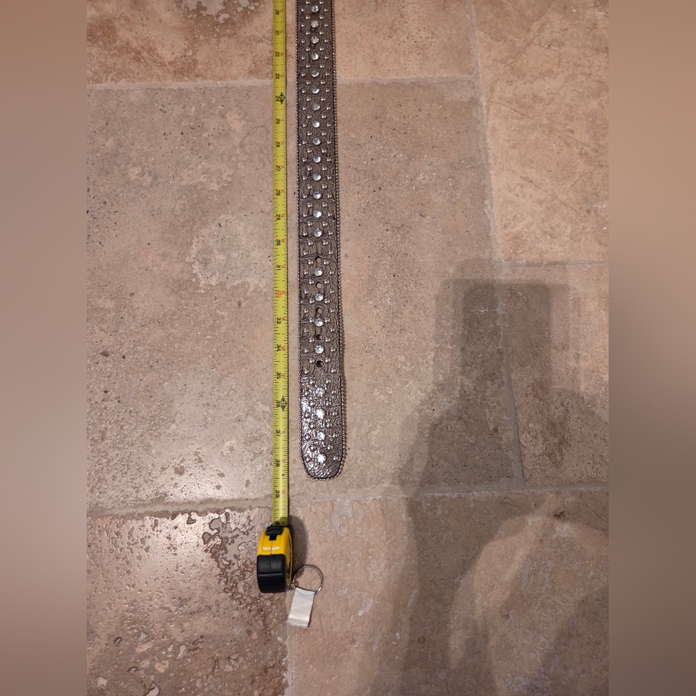 Guess Gray Rhinestone Embellished Belt - Picture 13 of 14